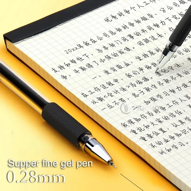 12 Stück/Box, 0.28 mm, ultrafein, Gelstift, kreativ, niedlich, einfach, schnelltrocknend, Kappe, Neutralstift, Journalzubehör