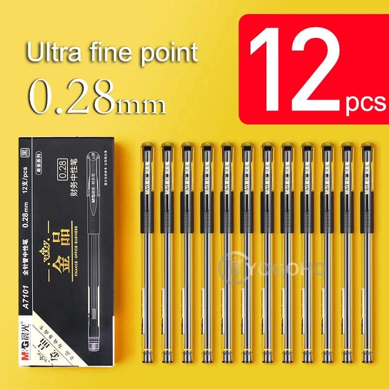 12 Stück/Box, 0.28 mm, ultrafein, Gelstift, kreativ, niedlich, einfach, schnelltrocknend, Kappe, Neutralstift, Journalzubehör