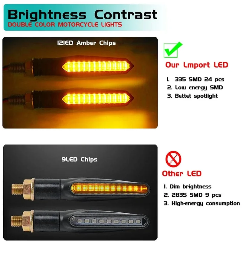2 STÜCKE Motorrad Blinker Licht E11 Mark Built Relais 335SMD Blinker Anzeige Blinklicht Blinker Universal M10 Bolzen