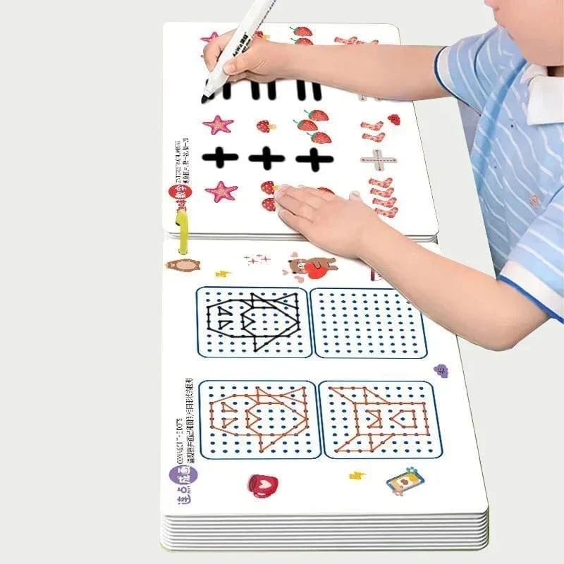 Zauberübungsheft Kontrolltrainingsbuch Wiederverwendbares Zauberverfolgungsarbeitsbuch Kinder Montessori-Zeichenunterricht Schreibwaren