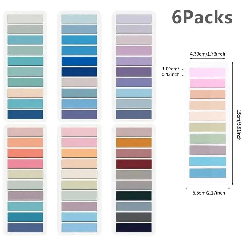 KindFuny Set Transparente Haftnotiz Selbstklebende Lesezeichen Anmerkungen Lesebuch Klare Lasche Kawaii Niedliche Schreibwaren