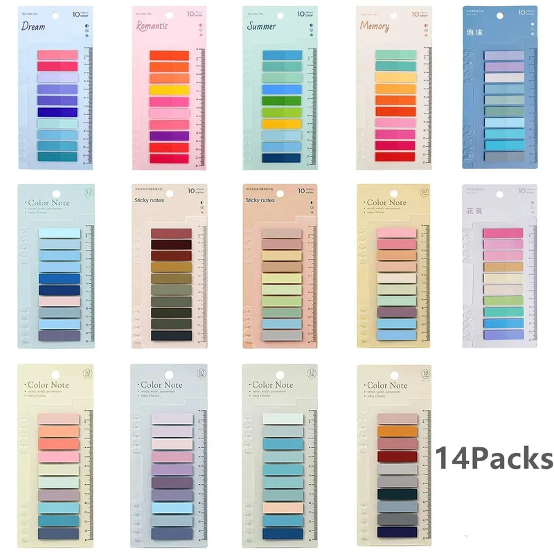 KindFuny Set Transparente Haftnotiz Selbstklebende Lesezeichen Anmerkungen Lesebuch Klare Lasche Kawaii Niedliche Schreibwaren