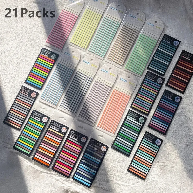 KindFuny Set Transparente Haftnotiz Selbstklebende Lesezeichen Anmerkungen Lesebuch Klare Lasche Kawaii Niedliche Schreibwaren