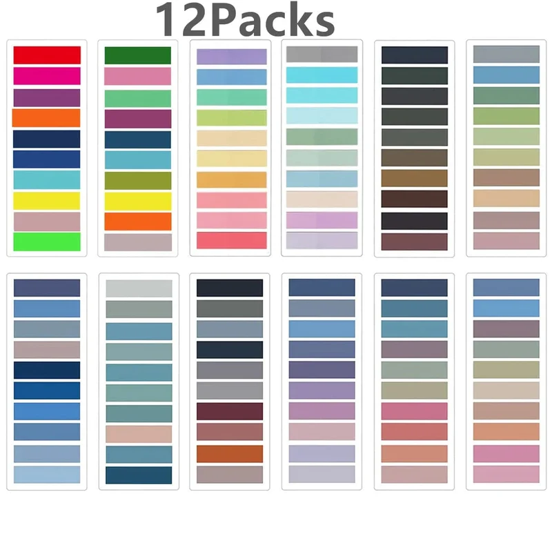 KindFuny Set Transparente Haftnotiz Selbstklebende Lesezeichen Anmerkungen Lesebuch Klare Lasche Kawaii Niedliche Schreibwaren
