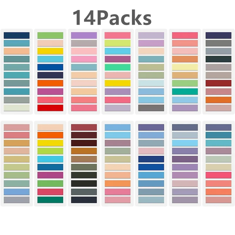 KindFuny Set Transparente Haftnotiz Selbstklebende Lesezeichen Anmerkungen Lesebuch Klare Lasche Kawaii Niedliche Schreibwaren