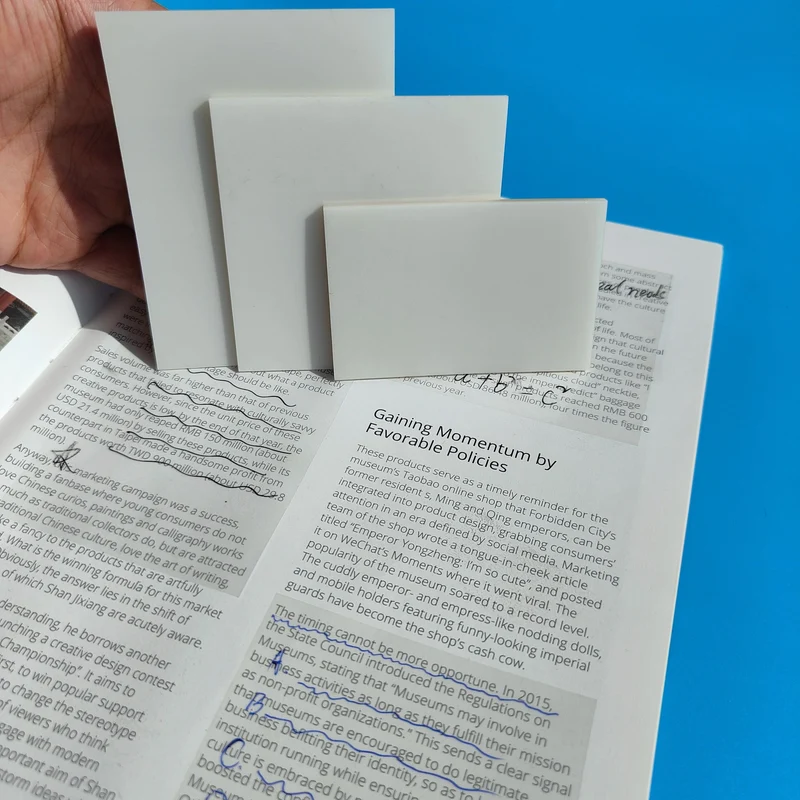 3Packs150Sheets Aufkleber Transparent Klebrige Notebook Pads Notizblöcke Klar Lesezeichen Lesen Buch Schreibwaren Schule Supplie