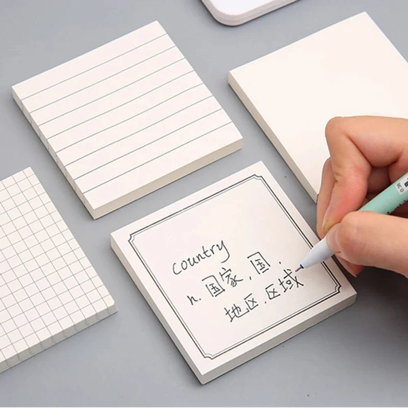 Minimalistische Haftnotizen, kariert/liniert/leer, Notizblock, Notizblock, Wochenplan, Tagebuch, Notiz, Briefpapier