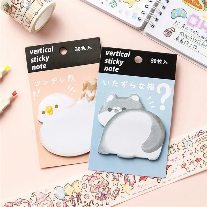 Cartoon Niedliche Katze Hund Haftnotizen Kaninchen Vogel Bunte Notizblock Kreative Aufkleber Gesicht N Mal Aufkleber Schule Schreibwaren Geschenk