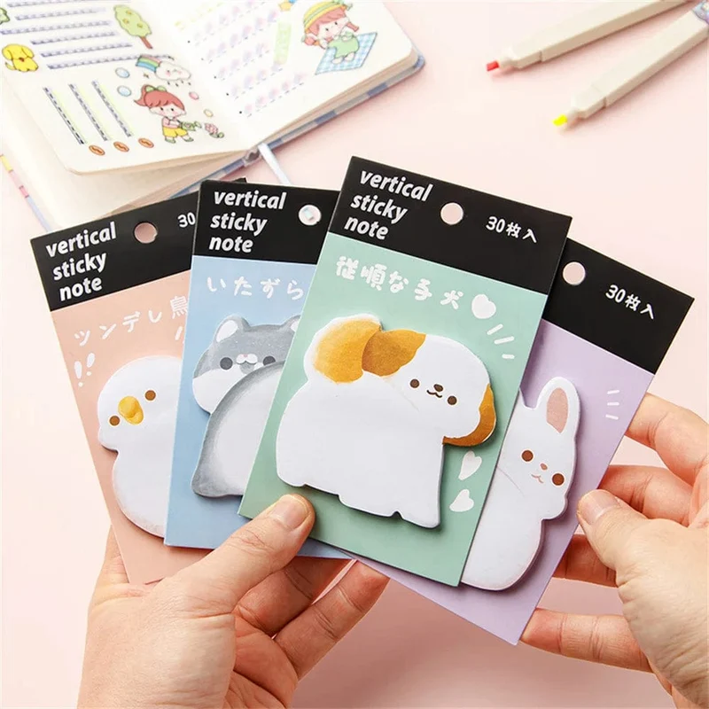Cartoon Niedliche Katze Hund Haftnotizen Kaninchen Vogel Bunte Notizblock Kreative Aufkleber Gesicht N Mal Aufkleber Schule Schreibwaren Geschenk
