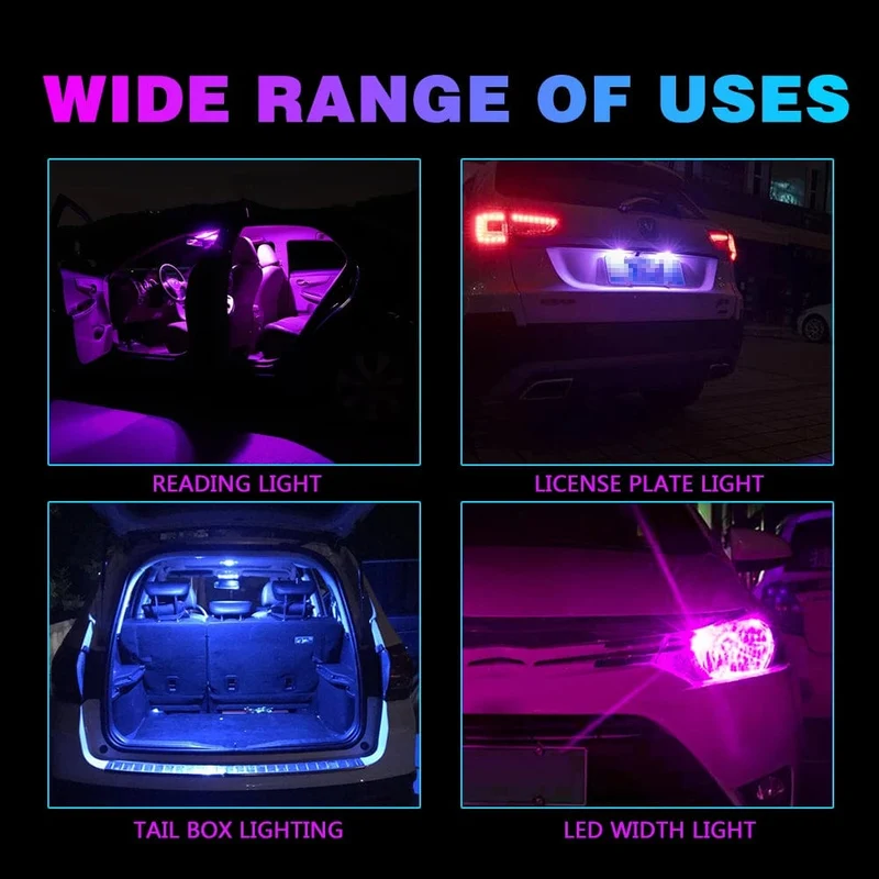 10 STÜCKE W5W LED T10 Auto Licht COB Glasgehäuse Auto Autos Keil Kennzeichenleuchte Innenkuppel Leselicht t10 DRL Birne