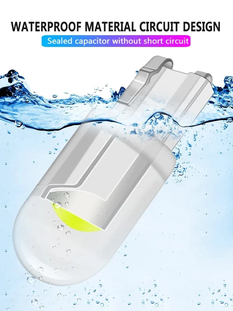 10 STÜCKE W5W LED T10 Auto Licht COB Glasgehäuse Auto Autos Keil Kennzeichenleuchte Innenkuppel Leselicht t10 DRL Birne