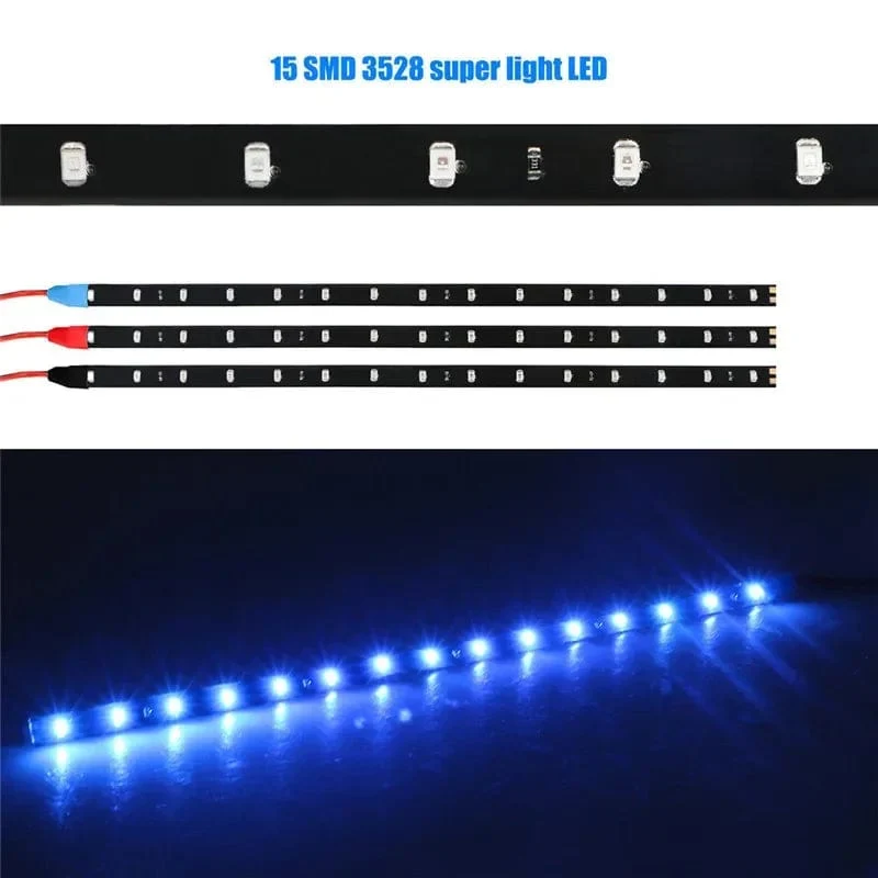 1 STÜCK Wasserdicht DC 12 V Motor LED Streifen SMD Unterboden Dekorative streifen Licht Für Auto Motorrad Schöne Dekorative Weiche lichter