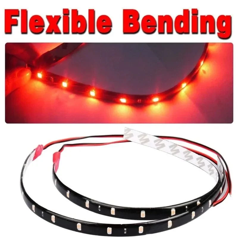 1 STÜCK Wasserdicht DC 12 V Motor LED Streifen SMD Unterboden Dekorative streifen Licht Für Auto Motorrad Schöne Dekorative Weiche lichter