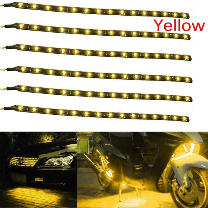 1 STÜCK Wasserdicht DC 12 V Motor LED Streifen SMD Unterboden Dekorative streifen Licht Für Auto Motorrad Schöne Dekorative Weiche lichter