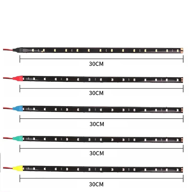1 STÜCK Wasserdicht DC 12 V Motor LED Streifen SMD Unterboden Dekorative streifen Licht Für Auto Motorrad Schöne Dekorative Weiche lichter