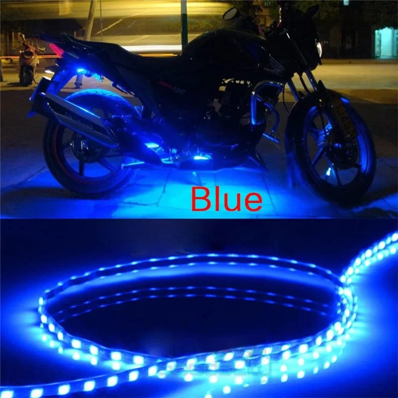1 STÜCK Wasserdicht DC 12 V Motor LED Streifen SMD Unterboden Dekorative streifen Licht Für Auto Motorrad Schöne Dekorative Weiche lichter