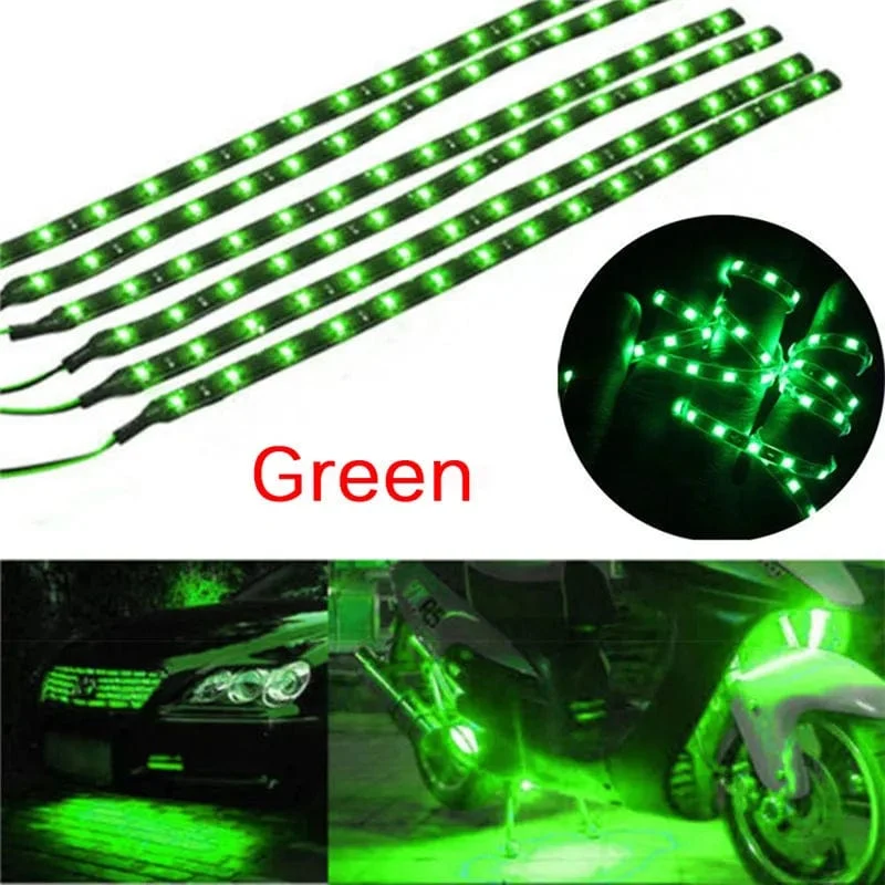 1 STÜCK Wasserdicht DC 12 V Motor LED Streifen SMD Unterboden Dekorative streifen Licht Für Auto Motorrad Schöne Dekorative Weiche lichter
