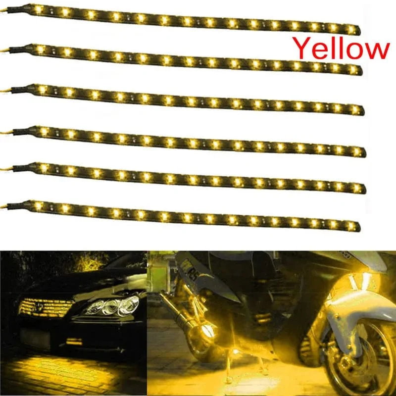 1 STÜCK Wasserdicht DC 12 V Motor LED Streifen SMD Unterboden Dekorative streifen Licht Für Auto Motorrad Schöne Dekorative Weiche lichter