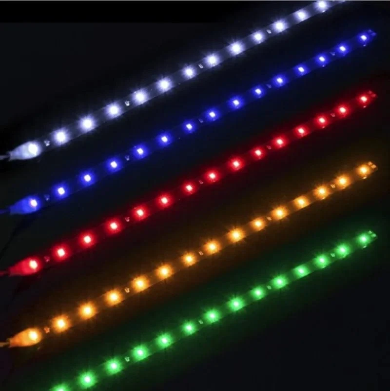1 STÜCK Wasserdicht DC 12 V Motor LED Streifen SMD Unterboden Dekorative streifen Licht Für Auto Motorrad Schöne Dekorative Weiche lichter