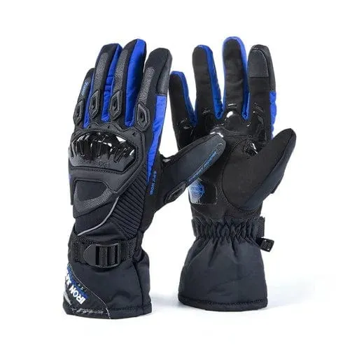 IRON JIA'S Warme Motorradhandschuhe, Touchscreen-Schutz, Winter-Motorradhandschuhe, wasserdicht, winddicht, Reit-Motocross-Handschuhe für Herren