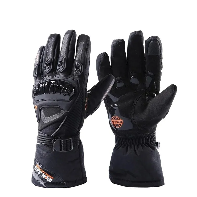 IRON JIA'S Warme Motorradhandschuhe, Touchscreen-Schutz, Winter-Motorradhandschuhe, wasserdicht, winddicht, Reit-Motocross-Handschuhe für Herren
