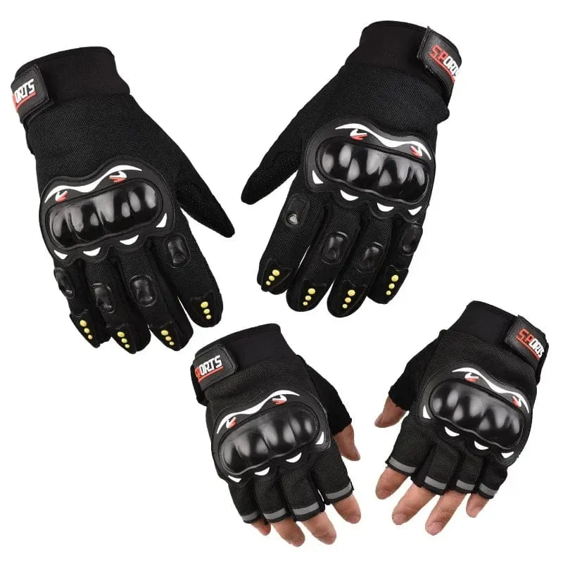 Motorradhandschuhe Herren Motorradhandschuhe Atmungsaktive geschlossene Finger Rennhandschuhe für Outdoor-Sport Crossbike-Fahren