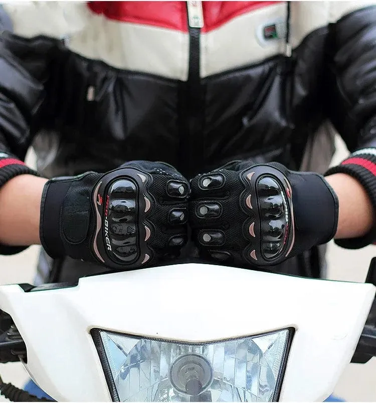 Motorradhandschuhe Herren Motorradhandschuhe Atmungsaktive geschlossene Finger Rennhandschuhe für Outdoor-Sport Crossbike-Fahren
