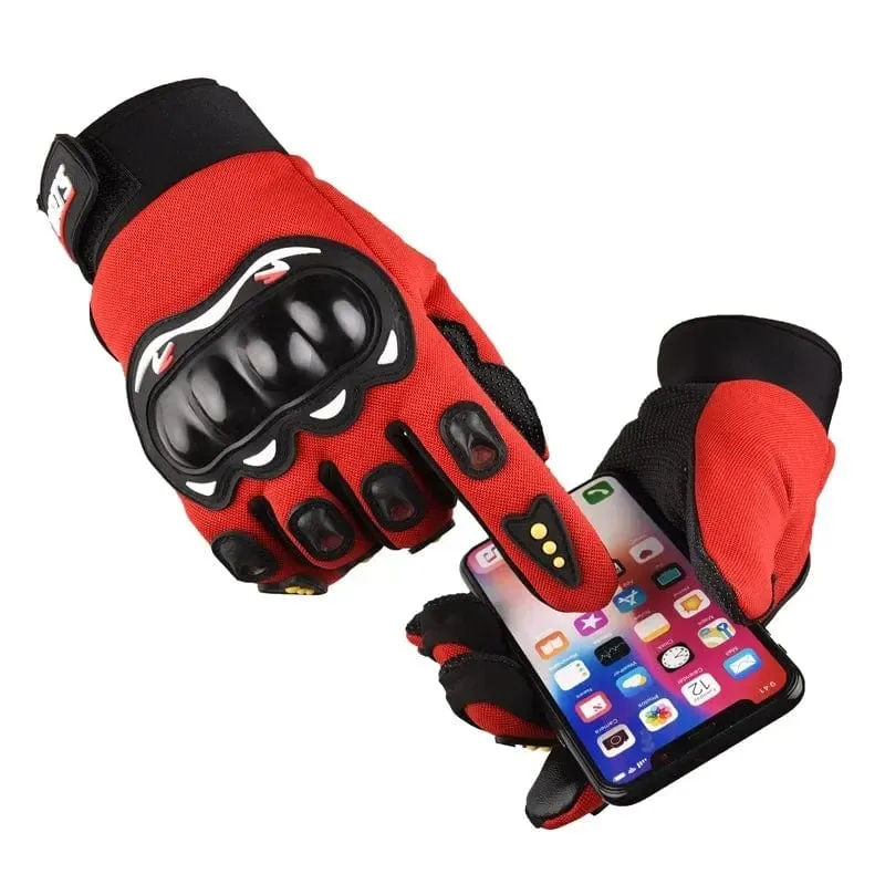 Motorradhandschuhe Herren Motorradhandschuhe Atmungsaktive geschlossene Finger Rennhandschuhe für Outdoor-Sport Crossbike-Fahren