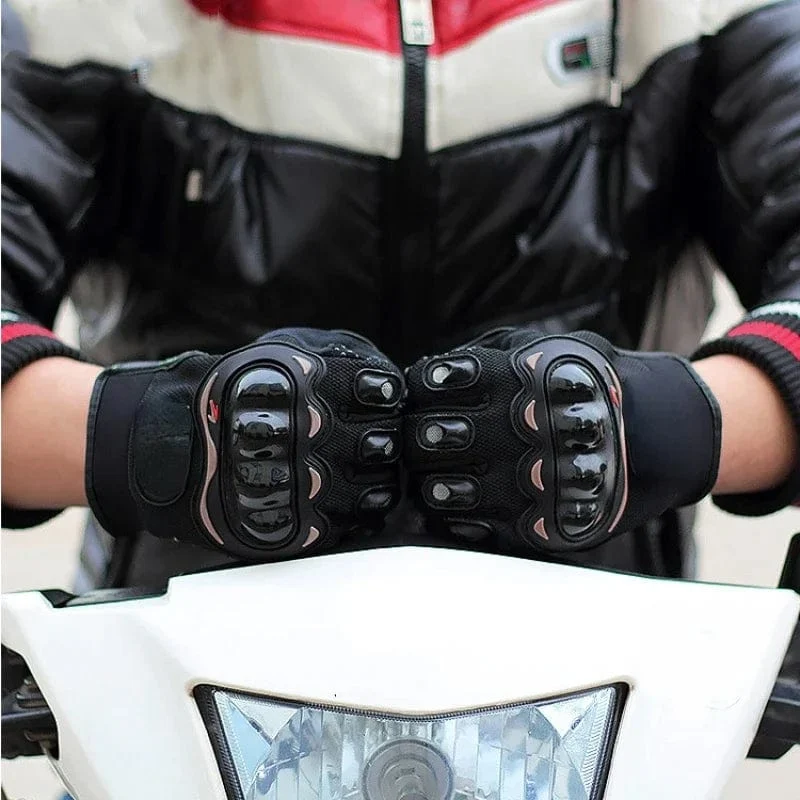 Motorradhandschuhe Herren Motorradhandschuhe Atmungsaktive geschlossene Finger Rennhandschuhe für Outdoor-Sport Crossbike-Fahren