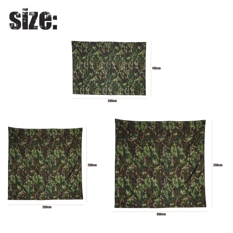 Camouflage Outdoor Camping Überleben Sonne Zelt Shelter Tarp Tragbare Leichte Regenfeste Matte RainTent Tarp Shelter