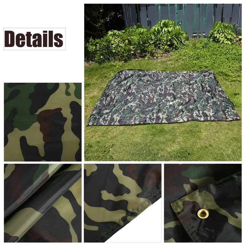 Camouflage Outdoor Camping Überleben Sonne Zelt Shelter Tarp Tragbare Leichte Regenfeste Matte RainTent Tarp Shelter