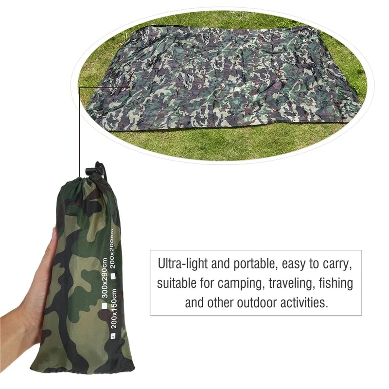 Camouflage Outdoor Camping Überleben Sonne Zelt Shelter Tarp Tragbare Leichte Regenfeste Matte RainTent Tarp Shelter