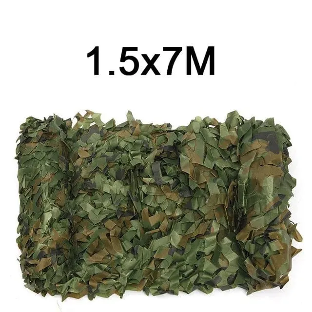 Tarnnetz, 1.5 m x 2, 3, 4, 5, 6, 7, 8, 9, 10 m, breit, Tarnnetz, Großrolle, Dekoration, Sonnenschutz, Party, Camping, Wüste, Dschungel