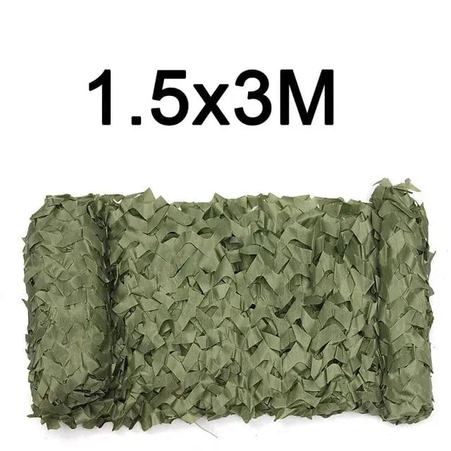 Tarnnetz, 1.5 m x 2, 3, 4, 5, 6, 7, 8, 9, 10 m, breit, Tarnnetz, Großrolle, Dekoration, Sonnenschutz, Party, Camping, Wüste, Dschungel