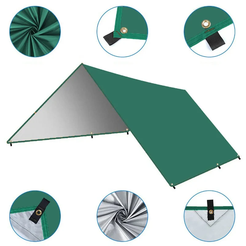Outdoor-Camping-Plane, Camping-Planen-Markise, leichte UV-beständige und PU 3000 mm wasserdichte, regensichere Plane