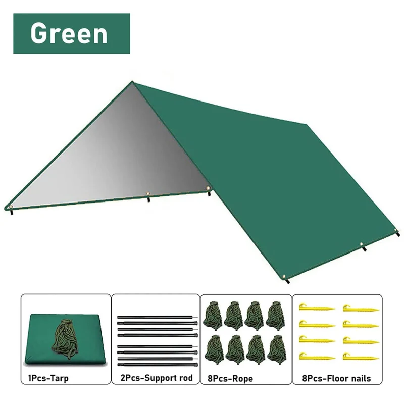 Outdoor-Camping-Plane, Camping-Planen-Markise, leichte UV-beständige und PU 3000 mm wasserdichte, regensichere Plane