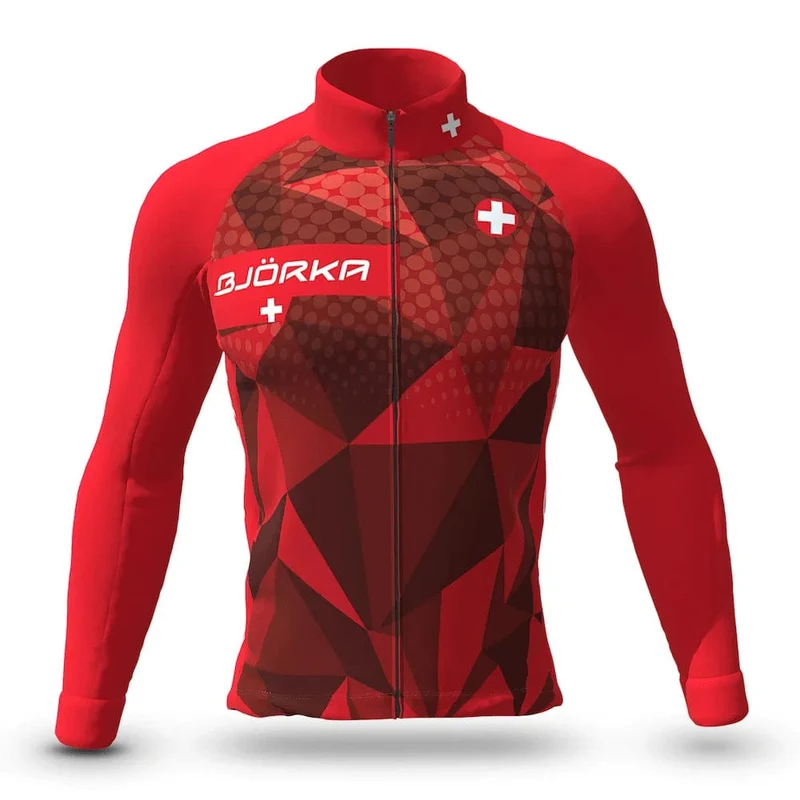 2022 Winter Radfahren Herren Langarm Thermo Fleece Frankreich/Italien/Schweiz/Belgien Jersey Chaqueta Ciclismo Hombre Biker Jacke