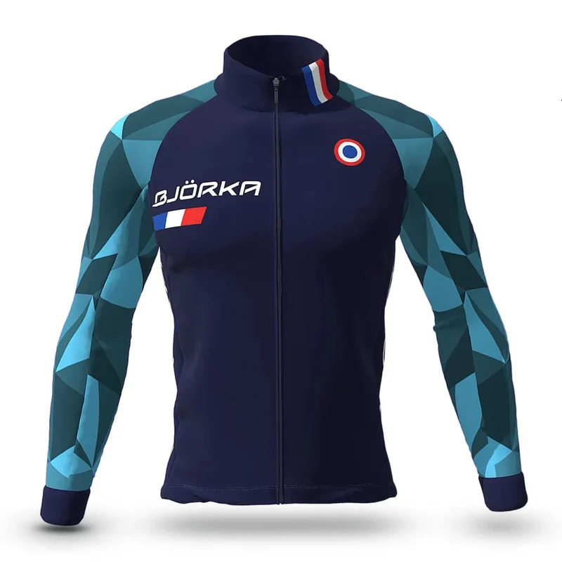 2022 Winter Radfahren Herren Langarm Thermo Fleece Frankreich/Italien/Schweiz/Belgien Jersey Chaqueta Ciclismo Hombre Biker Jacke