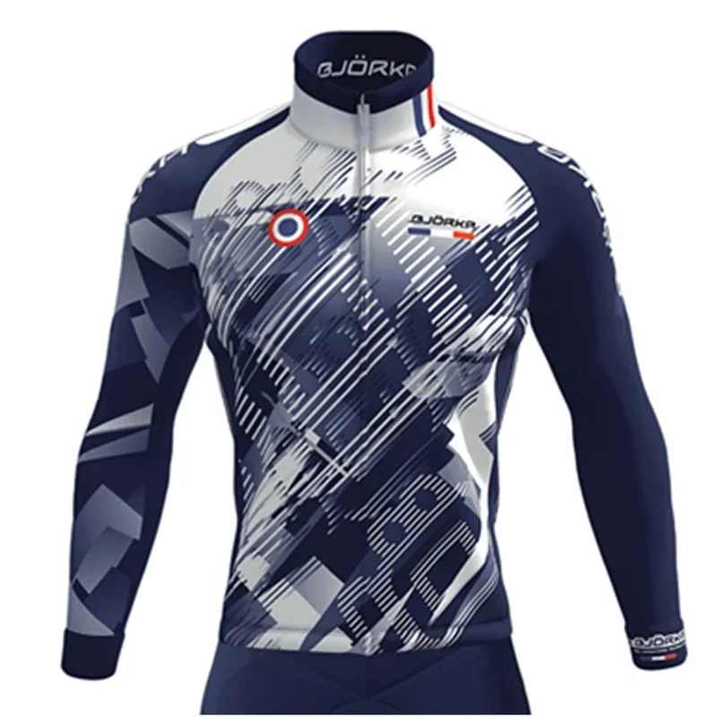 2022 Winter Radfahren Herren Langarm Thermo Fleece Frankreich/Italien/Schweiz/Belgien Jersey Chaqueta Ciclismo Hombre Biker Jacke