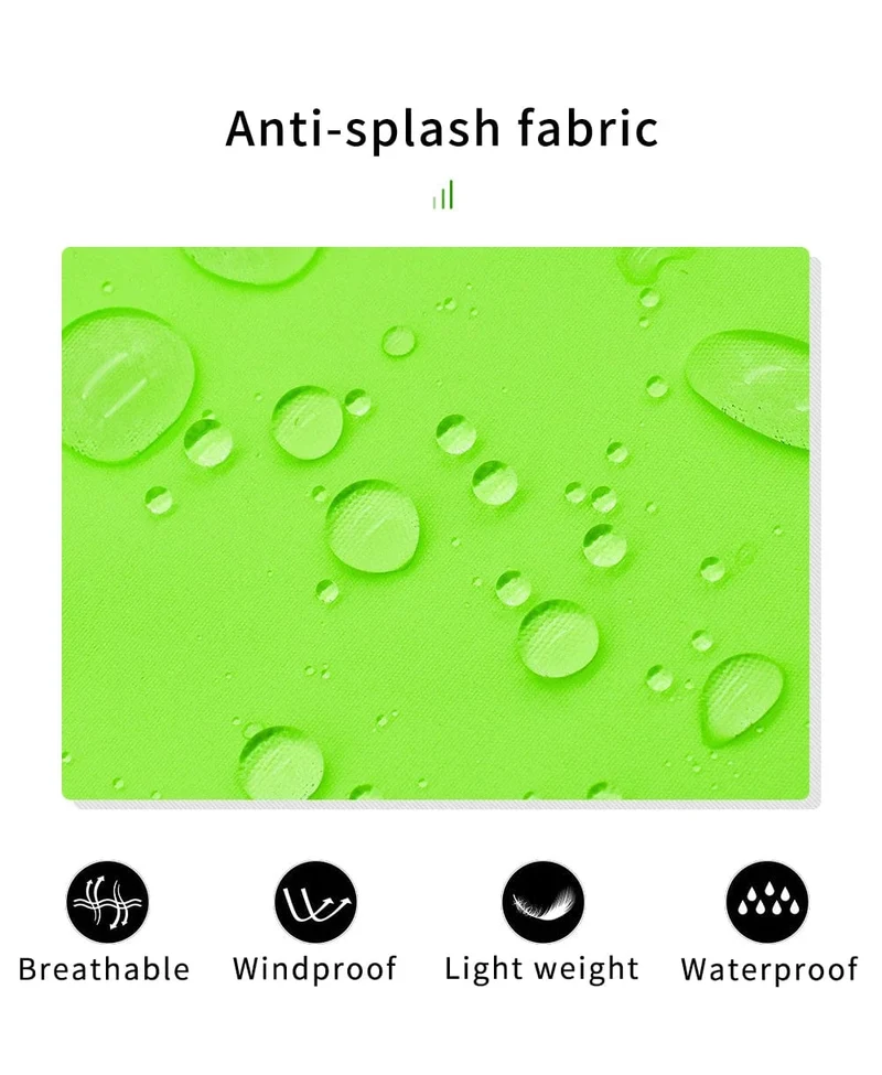 WOSAWE Wasserdichte Fahrrad-Windjacke, ultraleichte MTB-Fahrrad-Regenjacke, Regenmantel, Outdoor-Sport, winddichte Fahrradbekleidung