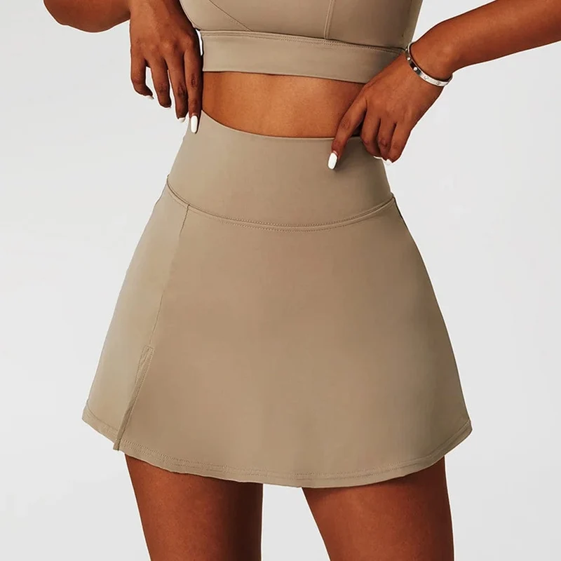 Cloud Hide Mini-sicherer Sportrock, Workout-Tennisröcke für Damen, Tanz-Fitness-Shorts, hohe Taille, schnell trocknende Lauf-Skorts