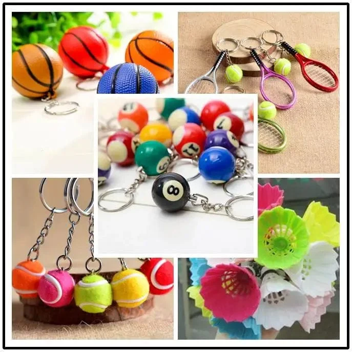 Tennistasche Anhänger Kunststoff Mini Tennisball Schlüsselanhänger klein Ornamente Sportwerbung Schlüsselanhänger Fans Souvenirs Schlüsselanhänger