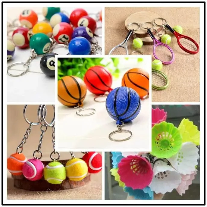 Tennistasche Anhänger Kunststoff Mini Tennisball Schlüsselanhänger klein Ornamente Sportwerbung Schlüsselanhänger Fans Souvenirs Schlüsselanhänger