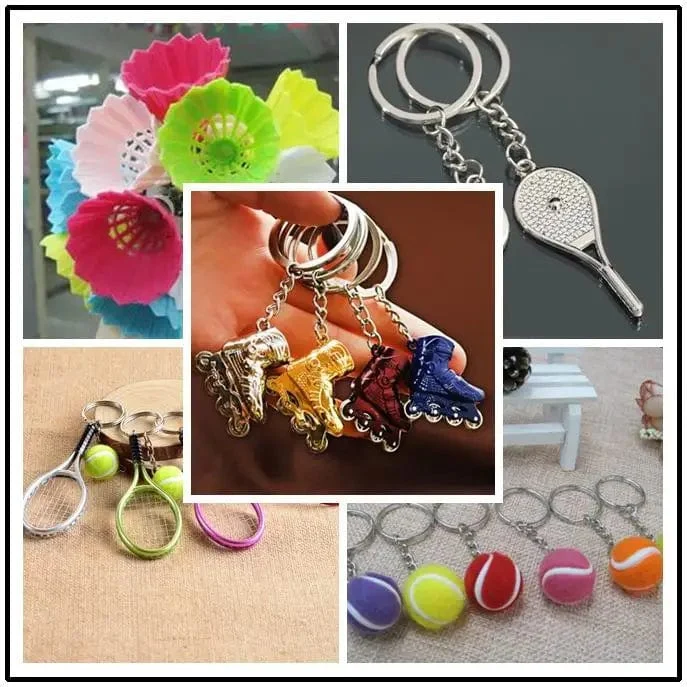 Tennistasche Anhänger Kunststoff Mini Tennisball Schlüsselanhänger klein Ornamente Sportwerbung Schlüsselanhänger Fans Souvenirs Schlüsselanhänger