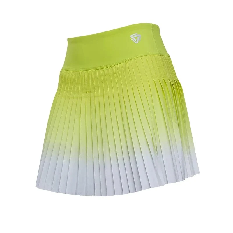Frauen Sommer Sicher Tennis Röcke S-XXL Gym Golf Laufen Plissee rock Mädchen Gradienten Sport Fitness Hohe Taille Skorts Mit Tasche