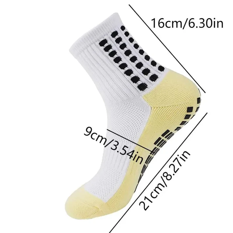 12 Paar neue Fußballsocken für Herren und Damen, Sportsocken, rutschfeste Silikonunterseite, Fußballsocken, Rugby, Tennis, Volleyball, Badminton