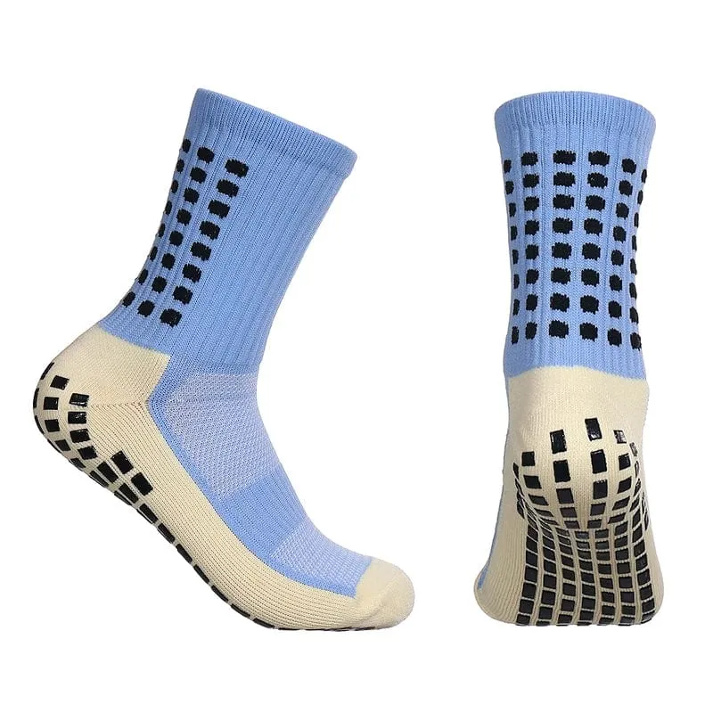 12 Paar neue Fußballsocken für Herren und Damen, Sportsocken, rutschfeste Silikonunterseite, Fußballsocken, Rugby, Tennis, Volleyball, Badminton