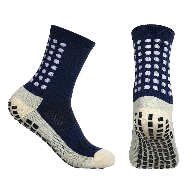 12 Paar neue Fußballsocken für Herren und Damen, Sportsocken, rutschfeste Silikonunterseite, Fußballsocken, Rugby, Tennis, Volleyball, Badminton