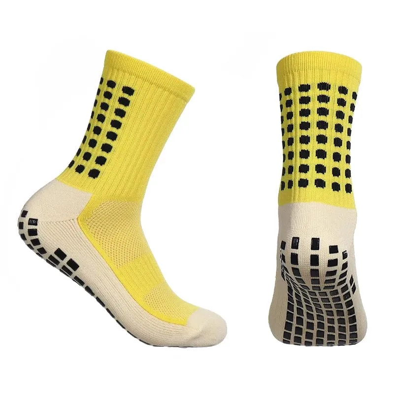 12 Paar neue Fußballsocken für Herren und Damen, Sportsocken, rutschfeste Silikonunterseite, Fußballsocken, Rugby, Tennis, Volleyball, Badminton