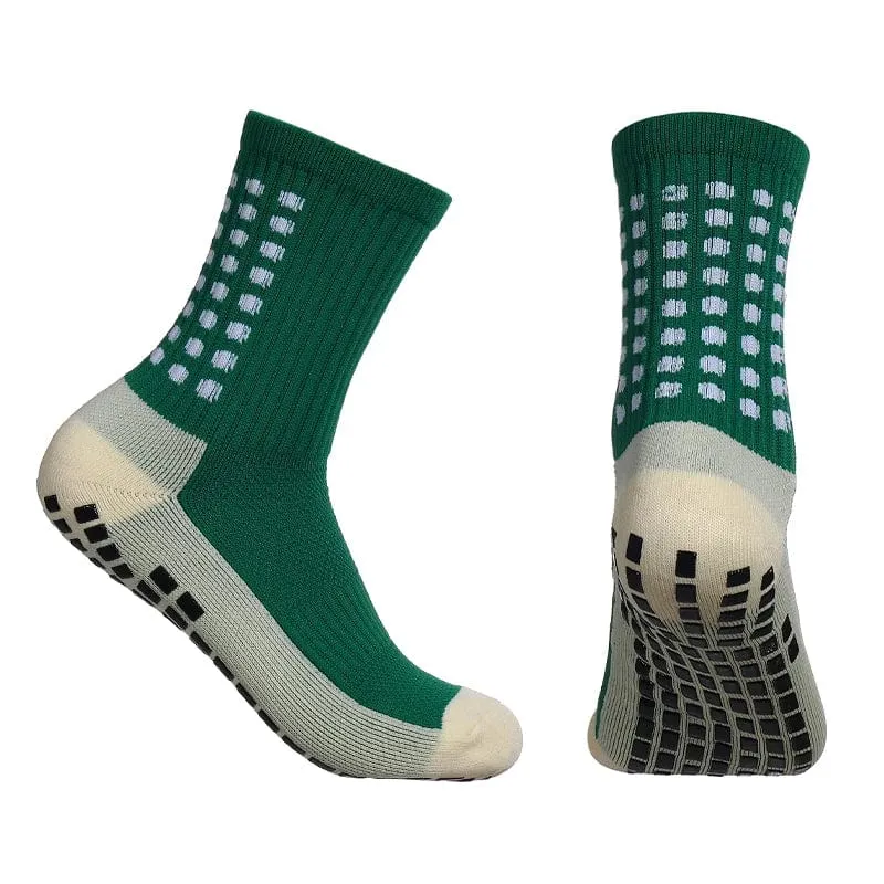 12 Paar neue Fußballsocken für Herren und Damen, Sportsocken, rutschfeste Silikonunterseite, Fußballsocken, Rugby, Tennis, Volleyball, Badminton